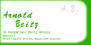 arnold beitz business card
